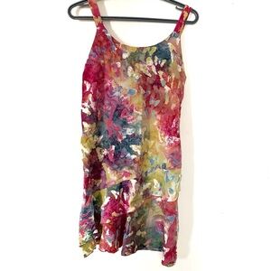 Lotus Traders Pink Butterfly Print Dress Size Medium
